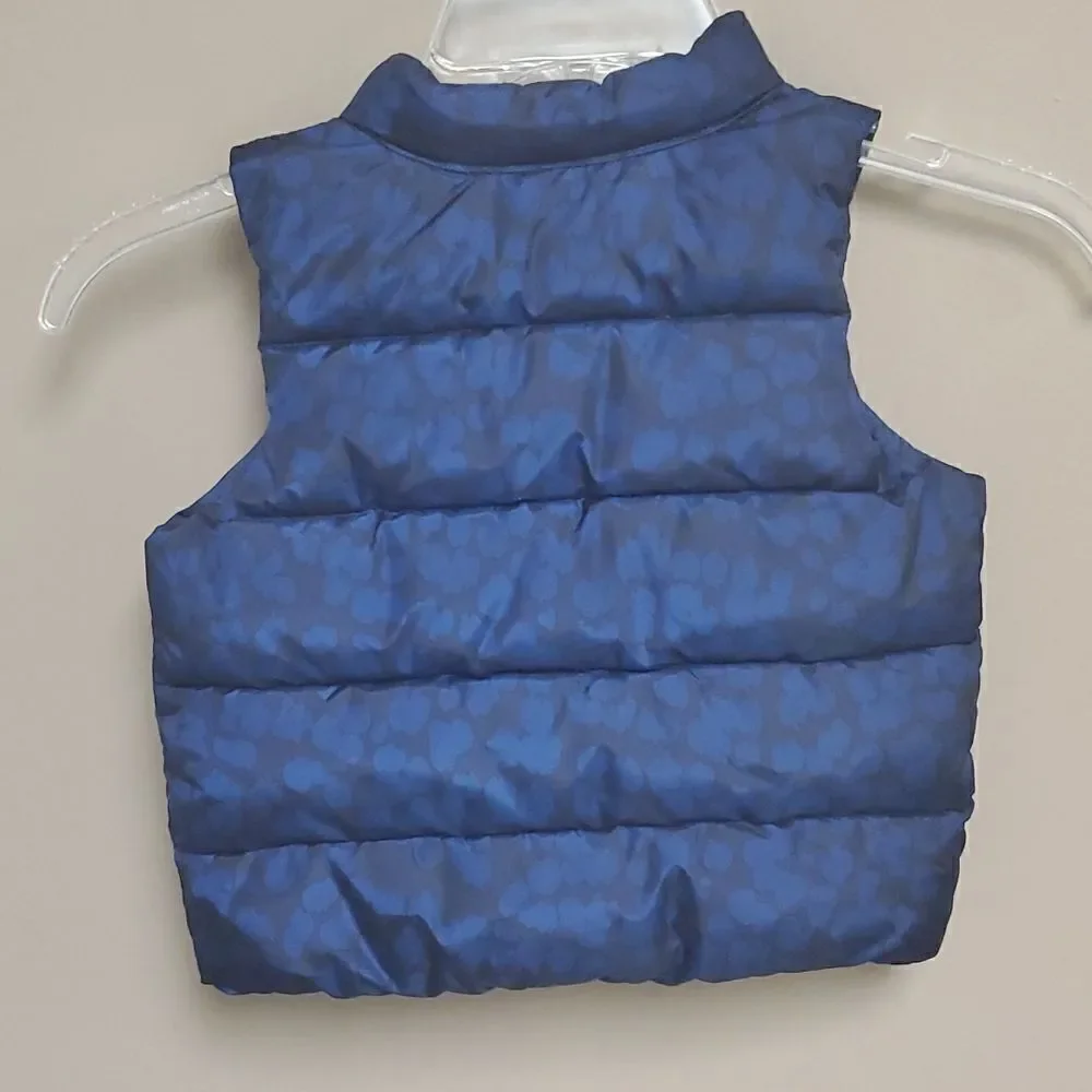 BABY GAP Blue/Black Puffer Vest - 3 Toddler‎
